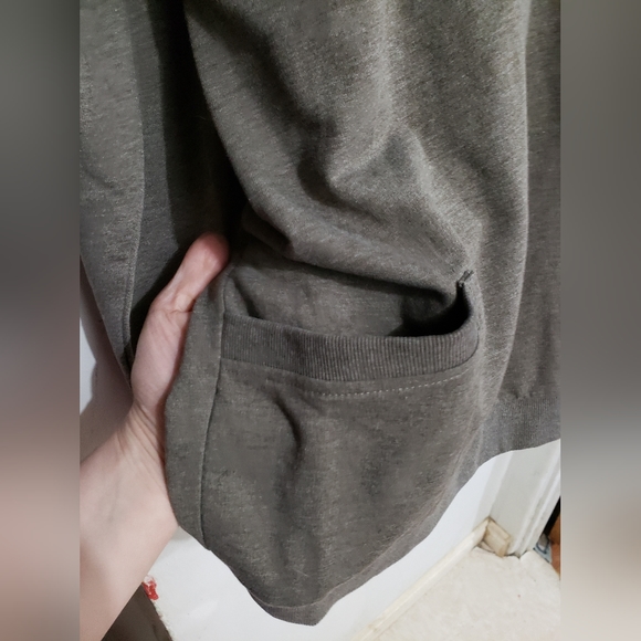 "Only" brand hoodie. Pockets are on the side. Worn once. Army green. Very soft. - Picture 2 of 3